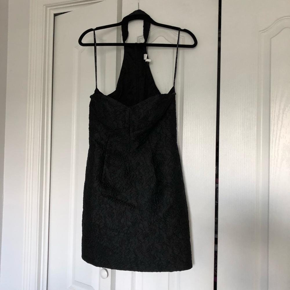 Black lace mini dress with built in choker